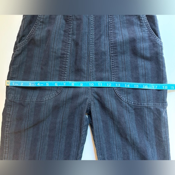 Anthropologie Pilcro Navy Blue Striped Corduroy Overalls size 25 - Picture 15 of 16